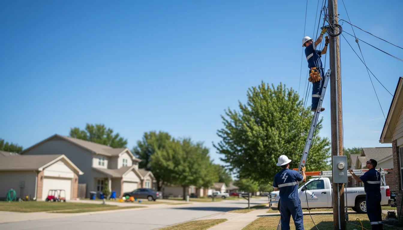 Residential electrician providing installation services in Wilson, TX